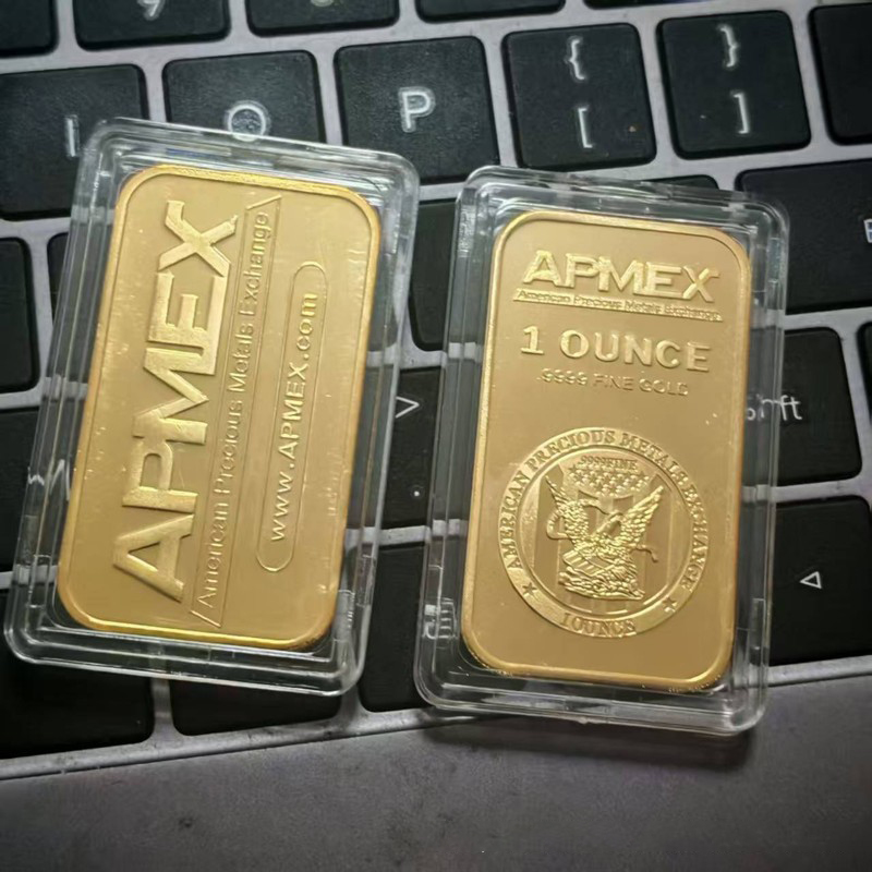 Art Craft Bar - 1PC 1オンス 非磁性 APMEX シルバーゴールドバー 米国貴金属交換バー