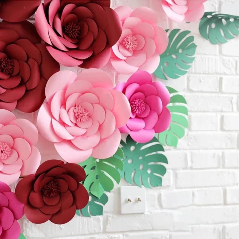 DIY造花 大型ペーパーローズフラワー 背景幕 フルキット  - Art And Craft For Nursery のレビューと価格