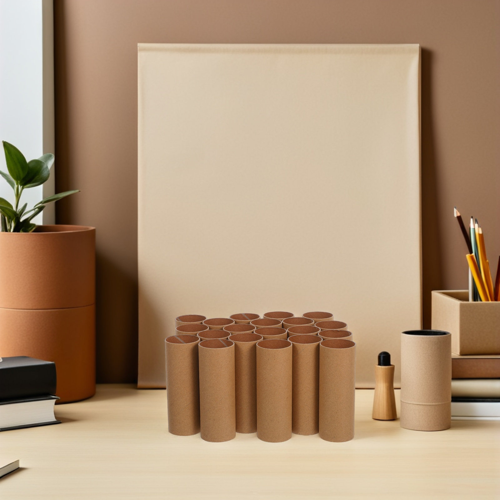 30個入り、段ボール製の円筒形紙管。DIY用。サイズは4.3 - Art Craft Cardboard のレビューと価格