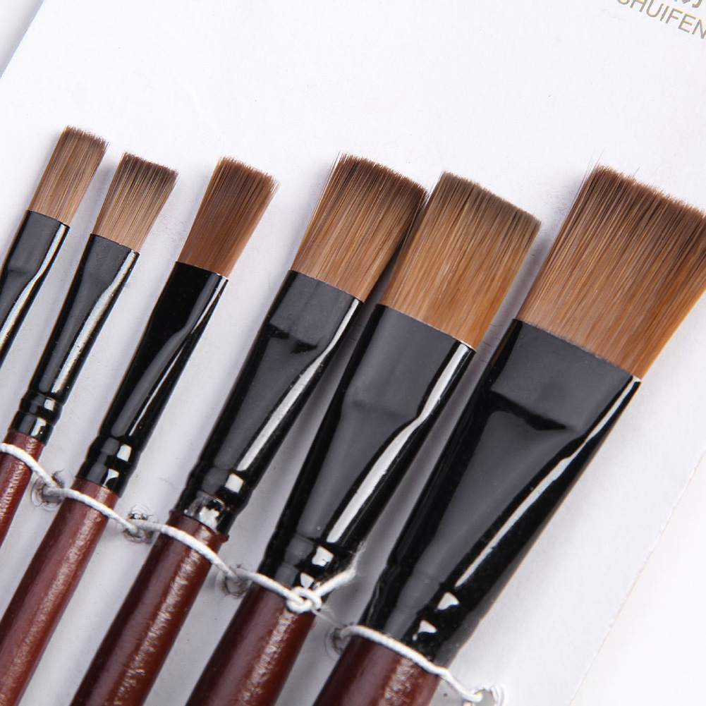 アーティスト用品水彩セット用6個ナイロンアクリルオイルペイン - Gouache Paint Set のレビューと価格
