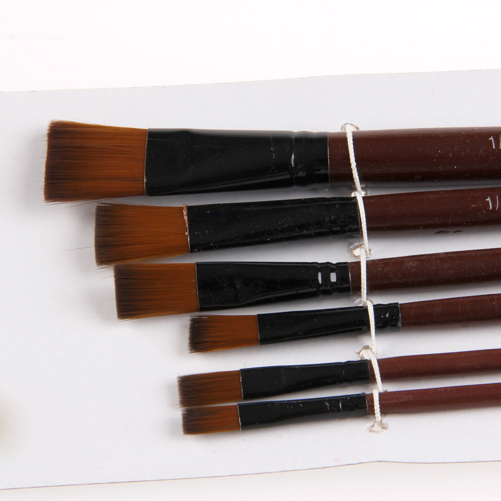 アーティスト用品水彩セット用6個ナイロンアクリルオイルペイン - Gouache Paint Set のレビューと価格