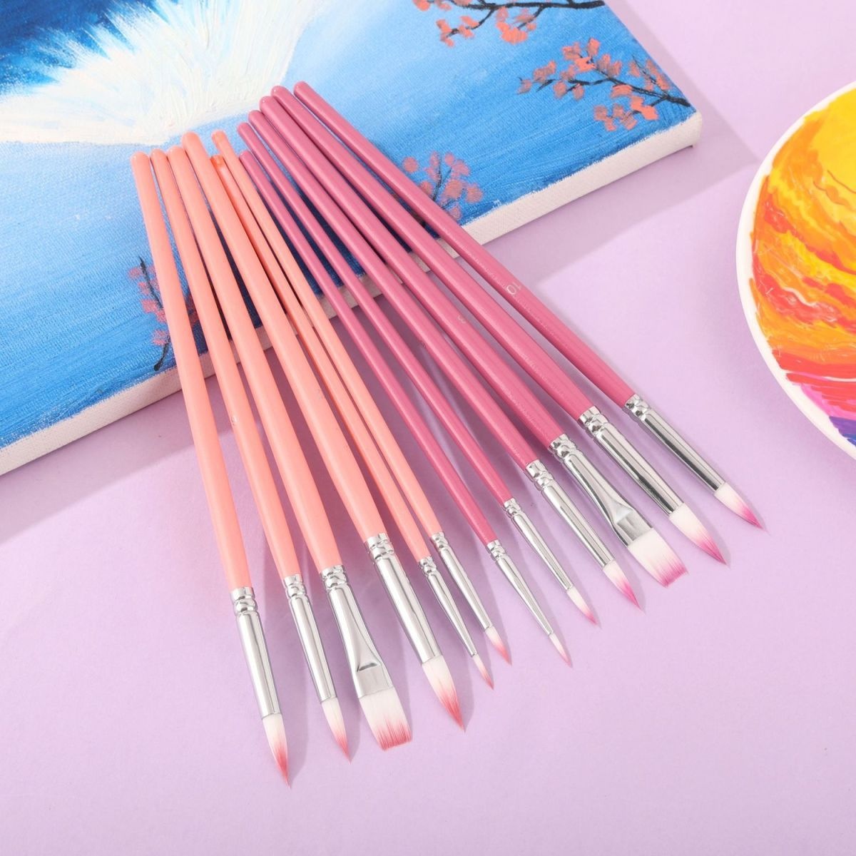 6本セット ナイロン毛 水彩 アクリル絵筆 ガッシュ デジタ - Gouache Paint Set のレビューと価格