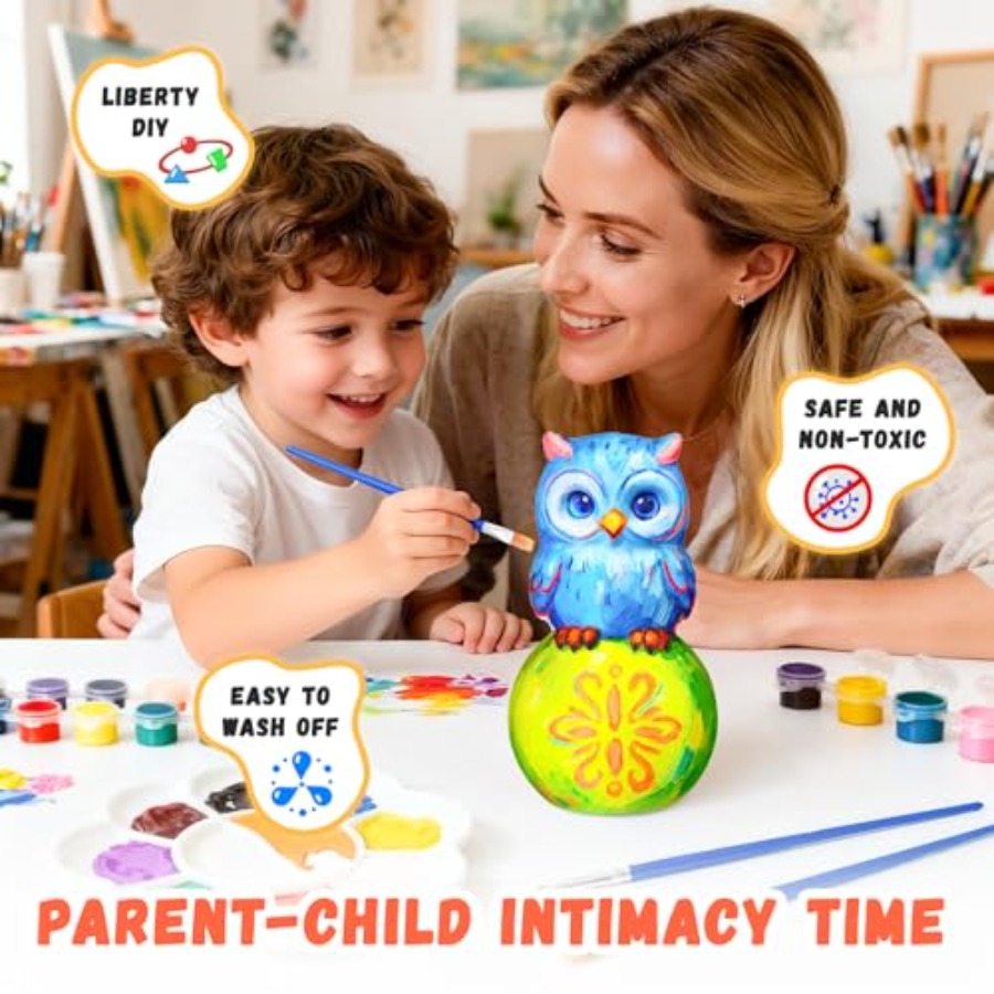 ペイントユアヨウンランプキット、8～12歳向けアート＆クラフ - Art Craft Kit のレビューと価格