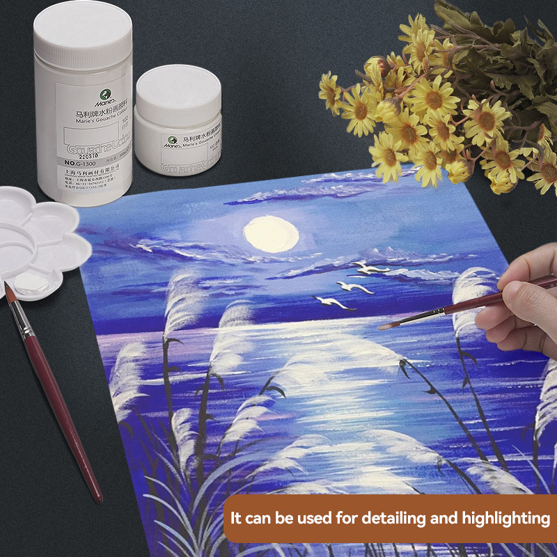 ホワイトガッシュペイント 100ml/300ml ボトル ハ - Gouache Paint Set のレビューと価格