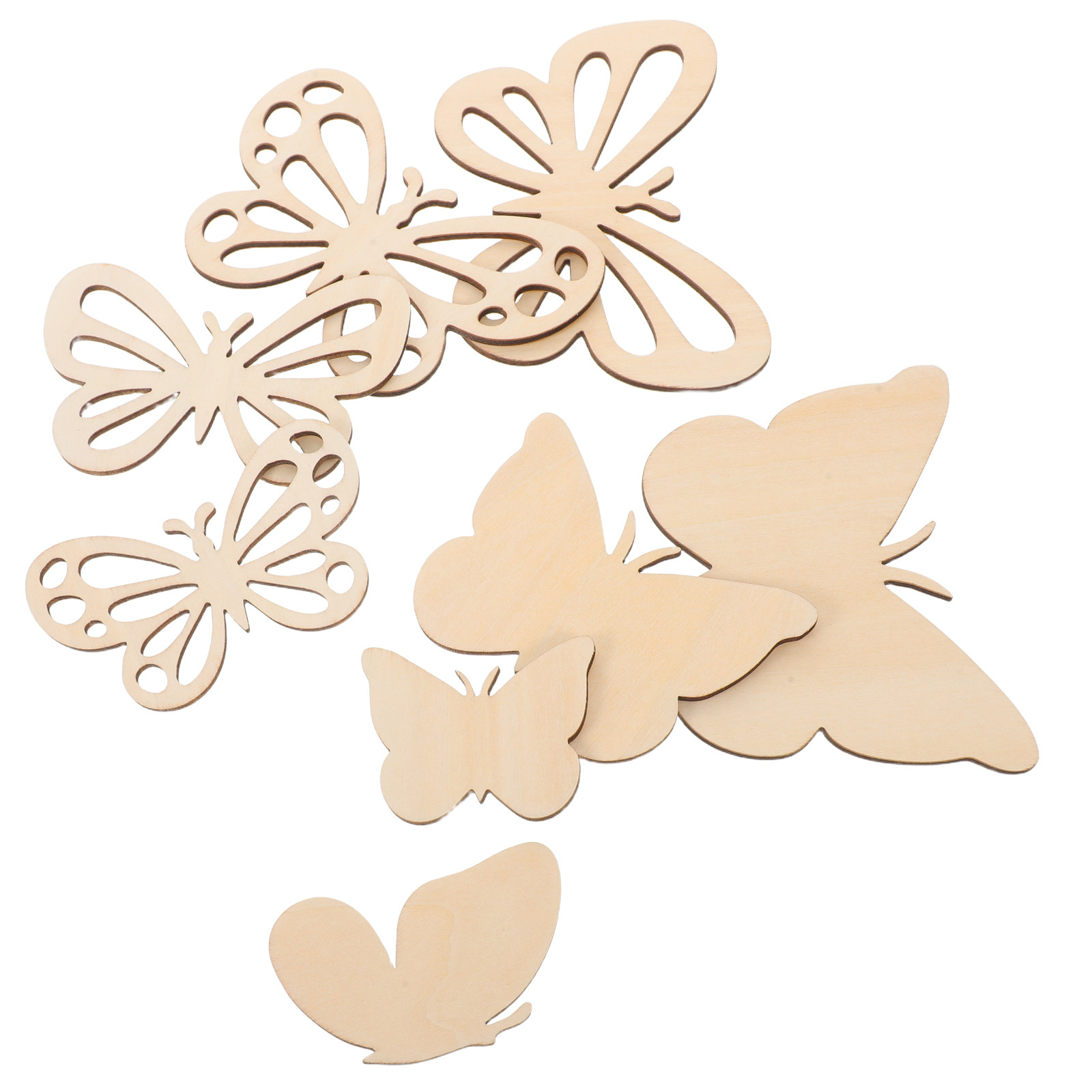 16個入り、未塗装の木製バタフライウォールアート。DIYでカ - Art And Craft For Nursery のレビューと価格