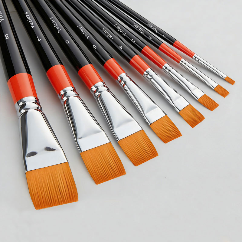 1Pc アーティストフラットペイントブラシナイロン毛アクリル - Gouache Paint Set のレビューと価格