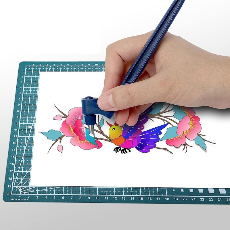 ジャイロカッティングツール - 360 °   回転式の刃を - Art Craft With Paper のレビューと価格