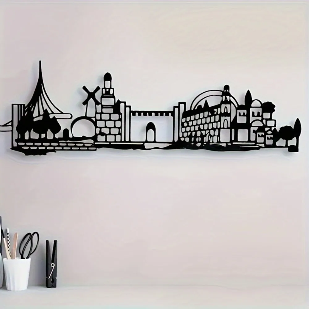 CIFBUY 鉄製ウォールアート エルサレムのスカイライン  - Art & Craft Paper For Kids のレビューと価格
