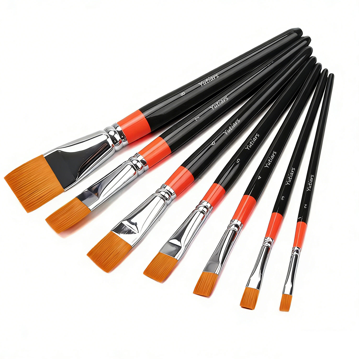 8本入りプロ仕様フラットアーティストペイントブラシセット、水 - Gouache Paint Set のレビューと価格