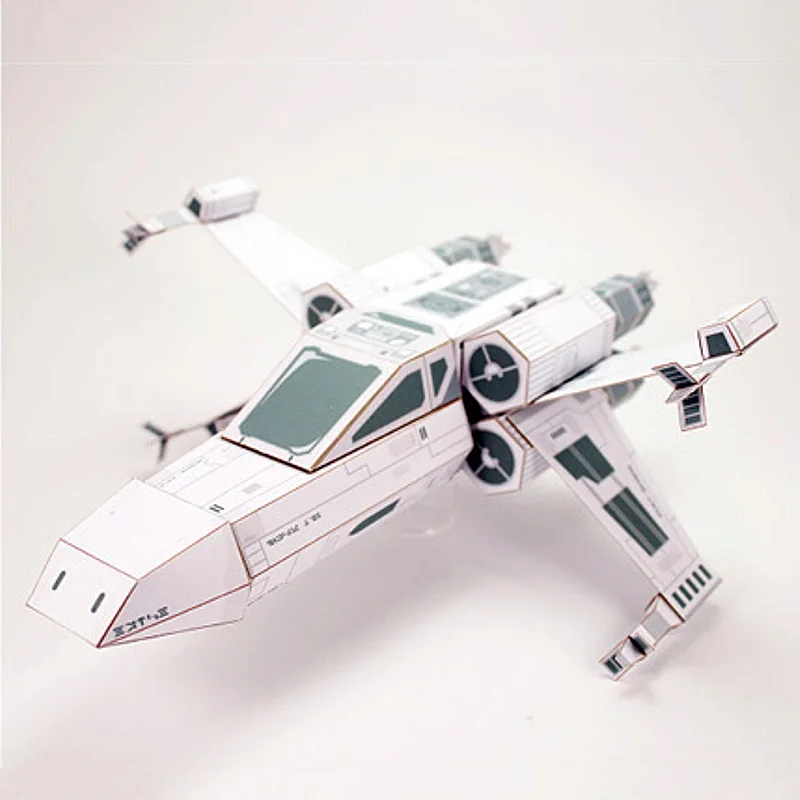 X-WING 戦闘機白書モデルミニ 3D キューブフィギュア - Art Craft Cardboard のレビューと価格